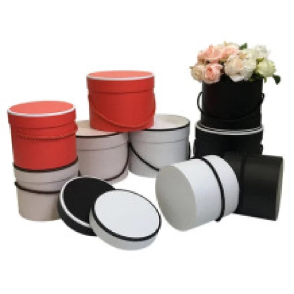 3pcs fashion simple flower box , colors black,pink,white